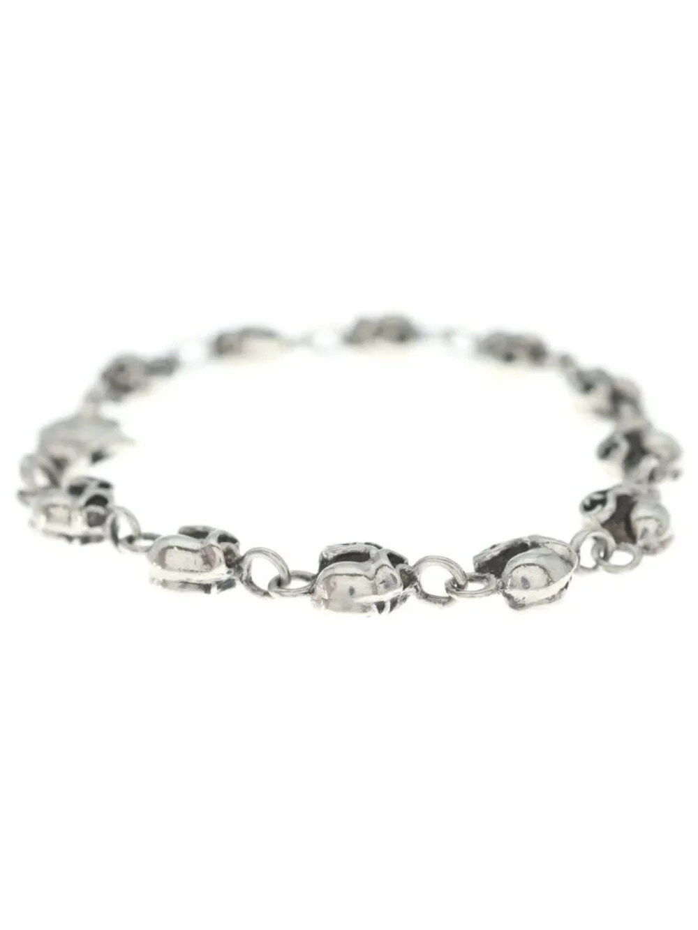 Chrome Heart Link Bracelet Silver